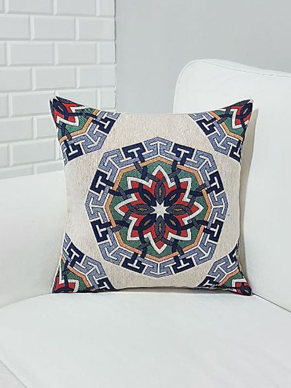Goblen Dokuma Kırlent Kılıfı 43x43cm