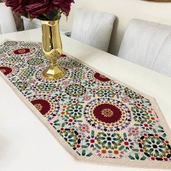 Goblen Dokuma Kumaş Dekoratif Runner 40x140cm