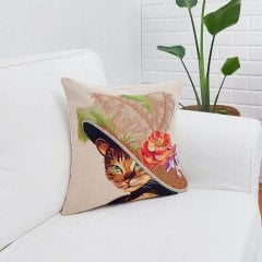 Goblen Dokuma Kırlent Kılıfı 43x43cm