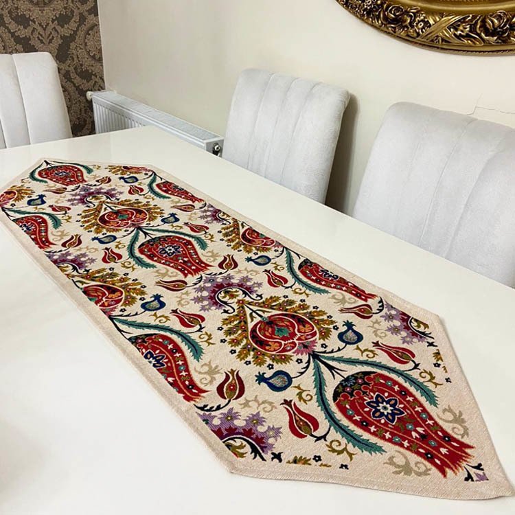 Goblen Dokuma Kumaş Dekoratif Runner 40x140cm