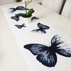 Renkli Kelebekler Model Dekoratif Runner 40x140cm