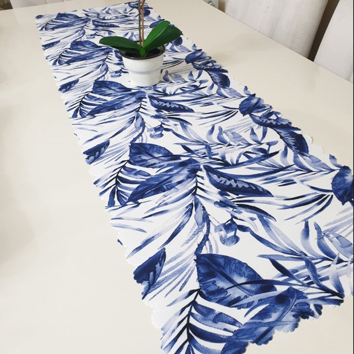 Mavi Tropik  Dekoratif Runner Örtü 40x140cm