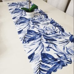 Mavi Tropik  Dekoratif Runner Örtü 40x140cm