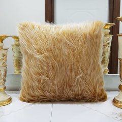 Peluş Kırlent Kılıfı Kahve 43x43cm
