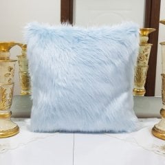 Peluş Kırlent Kılıfı Mavi 43x43cm