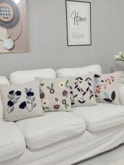 Nakış İşleme Punch Kırlent Kılıfı 4'lü Set