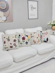 Nakış İşleme Punch Kırlent Kılıfı 4'lü Set