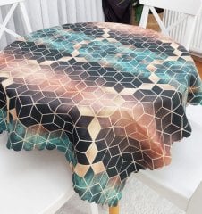 Küpler Desen Kare Masa Örtüsü 140x140cm