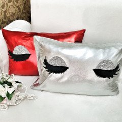 Lame Kumaş Kirpik Kırlent Kılıfı 2'li Set 35x55cm