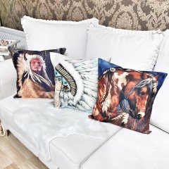 Kızılderili Kırlent 3 lü Kombin Set