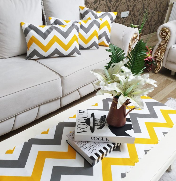Zigzag Desen Renkli 4 lü Kombin Set