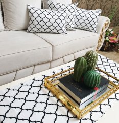 Trend Desen Siyah Beyaz 4 lü Kombin Set