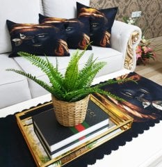 Black Woman Gold Baskılı 4 lü Kombin Set