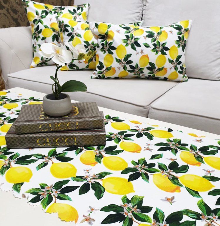 Limon Bahçesi Baskılı 4 lü Kombin Set