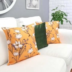 Sonbahar Temalı Kırlent Kılıfı 3'lü Kombin Set