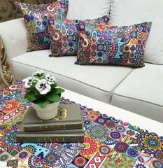 Çini Motif Baskılı 4 lü Kombin Set
