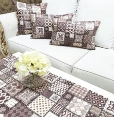 Çini Motif Baskılı 4 lü Kombin Set