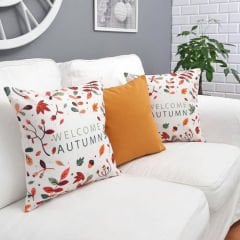 Sonbahar Temalı Kırlent Kılıfı 3'lü Kombin Set