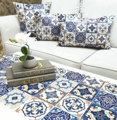 Çini Motif Baskılı 4 lü Kombin Set