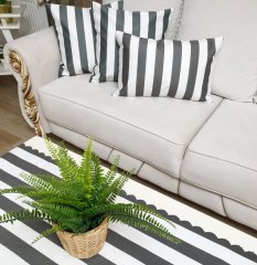Trend Piyano Desen Gri Beyaz 4 lü Kombin Set