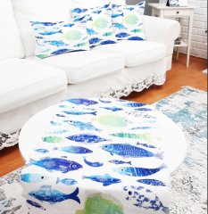 Marin Balıklar Baskılı 4 lü Kombin Set
