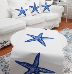 Marin Mavi Yıldız Baskılı 4 lü Kombin Set