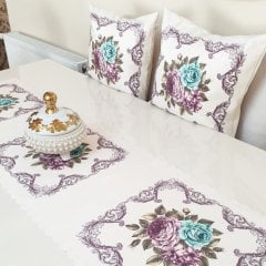 Çiçekli Desen Baskılı 3 lü Kombin Set