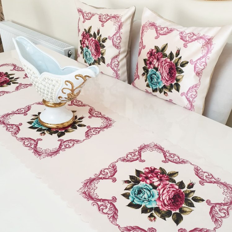 Çiçekli Desen Baskılı 3 lü Kombin Set