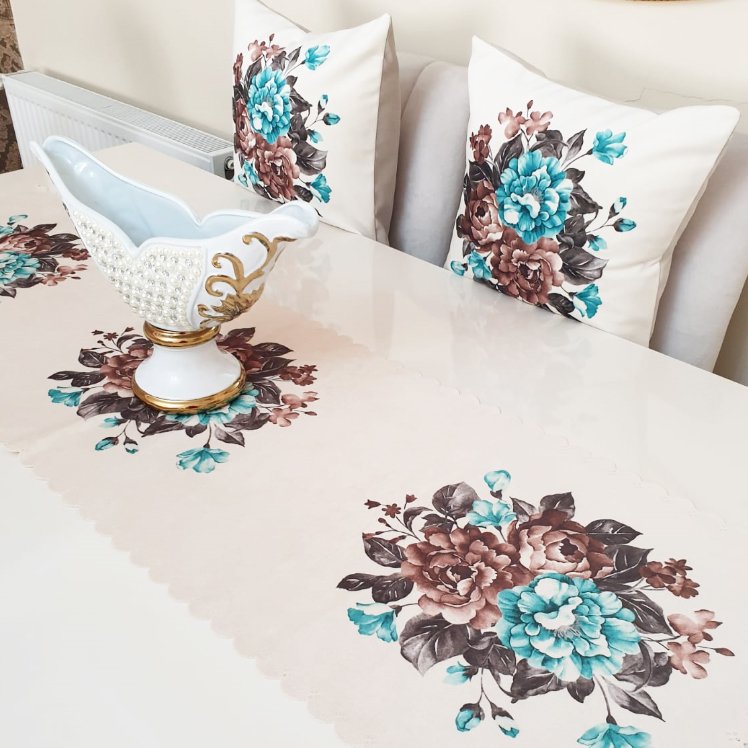 Çiçekli Desen Baskılı 3 lü Kombin Set