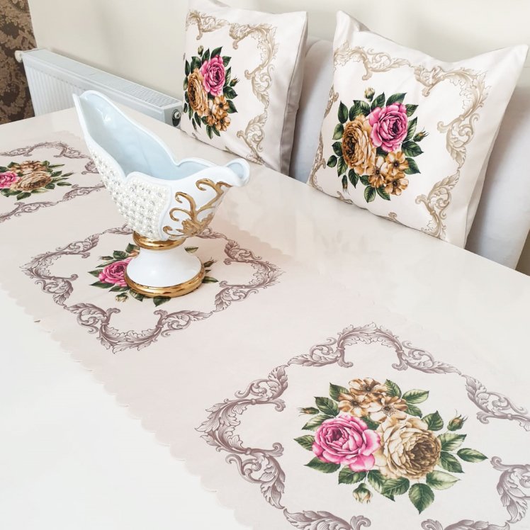 Çiçekli Desen Baskılı 3 lü Kombin Set