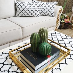 Fas Kapısı Desen Siyah 3 lü Kombin Set