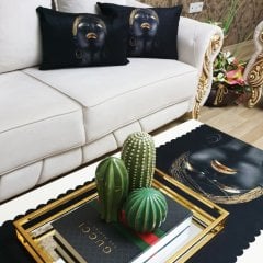 Black Woman Desen Siyah 3 lü Kombin Set