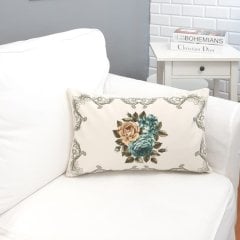 Çiçekli Temalı Dekoratif Kırlent Kılıfı