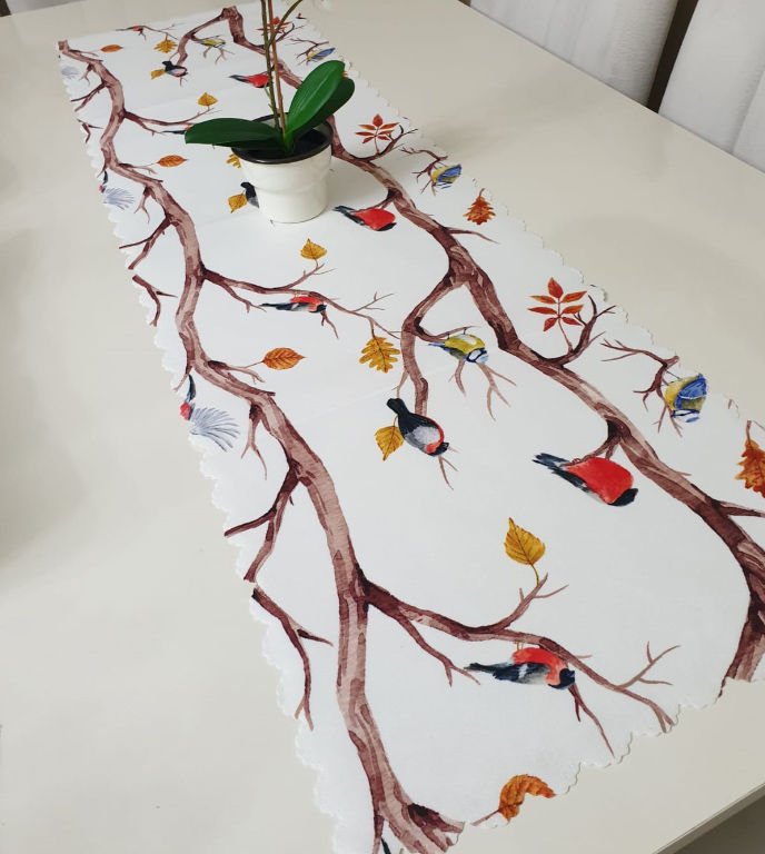 Sonbahar Temalı Dekoratif Runner Örtü 40x140cm