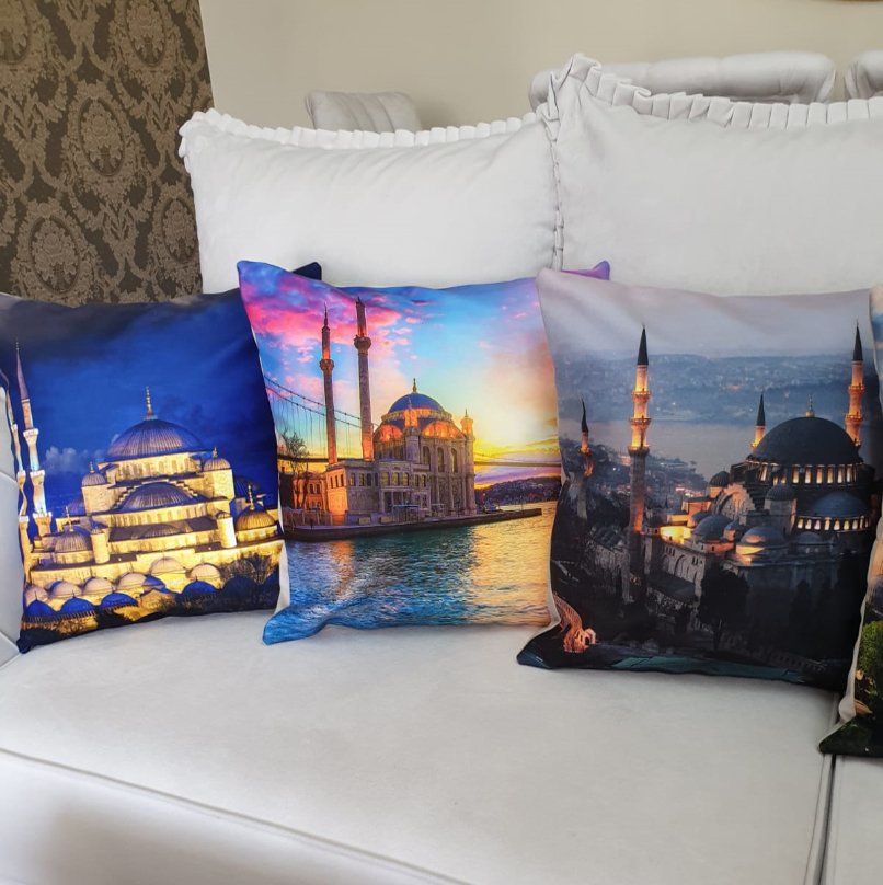 İstanbul Serisi Kırlent 3 lü Kombin Set