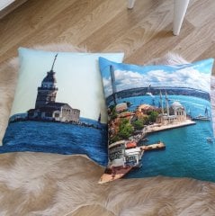 İstanbul Serisi Kırlent 2 li Kombin Set