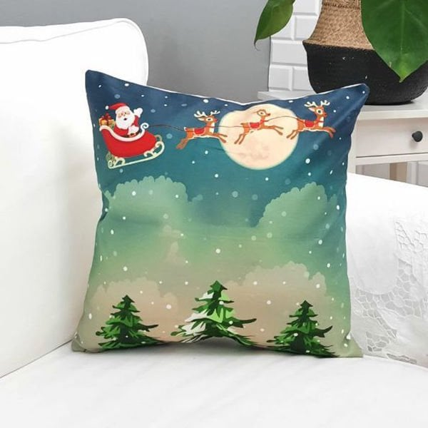 Yılbaşı Temalı Kırlent Kılıfı 43x43cm