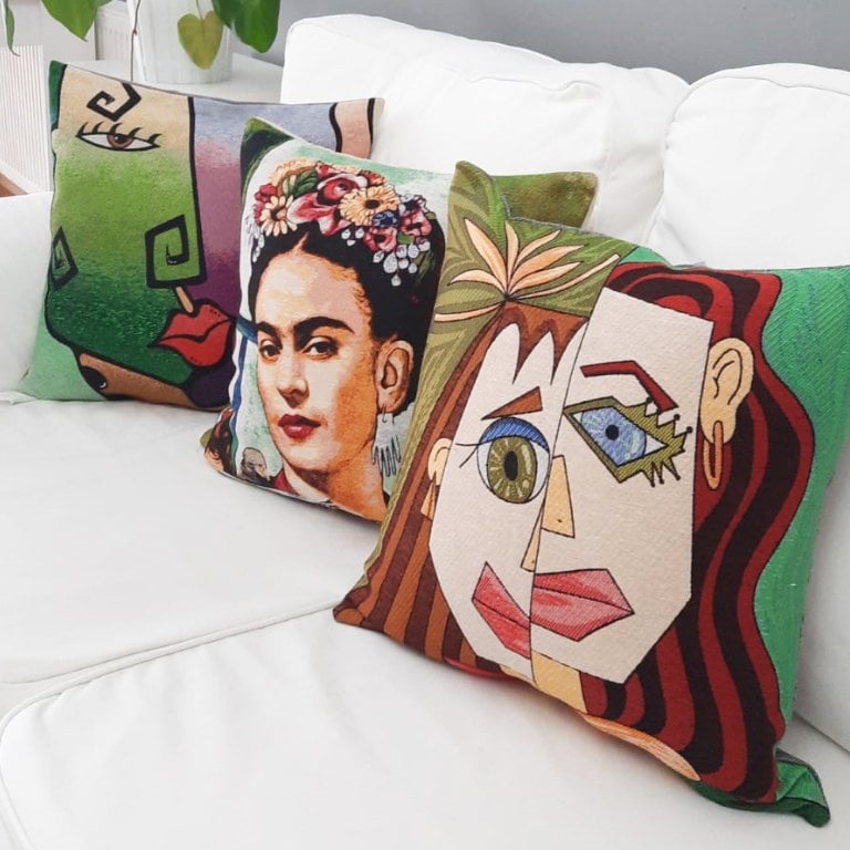 Goblen Dokuma Kırlent Kılıfı 3lü Kombin Set