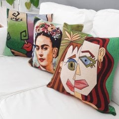 Goblen Dokuma Kırlent Kılıfı 3lü Kombin Set
