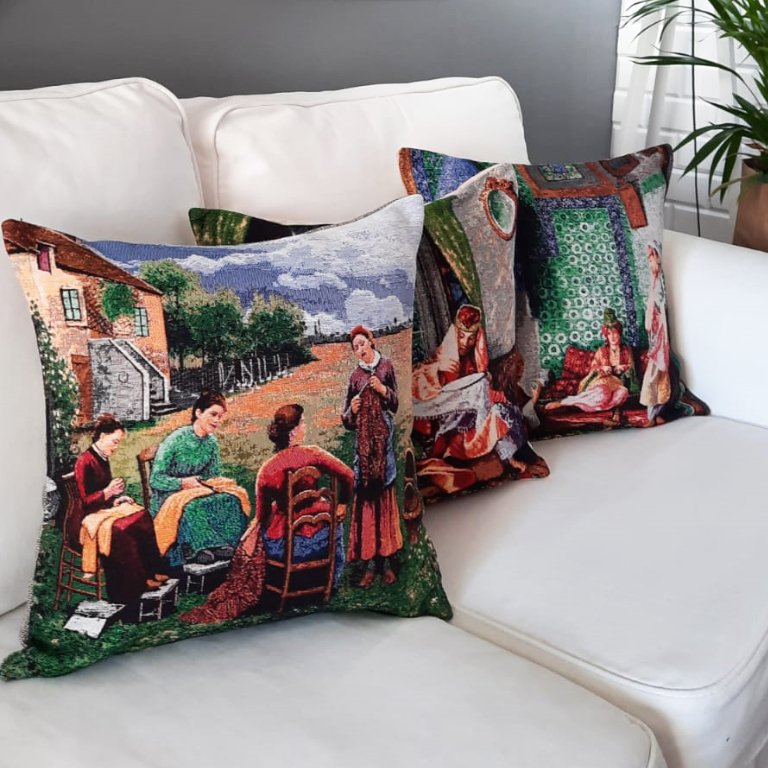 Goblen Dokuma Kırlent Kılıfı 3lü Karışık Kombin Set