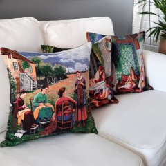 Goblen Dokuma Kırlent Kılıfı 3lü Karışık Kombin Set