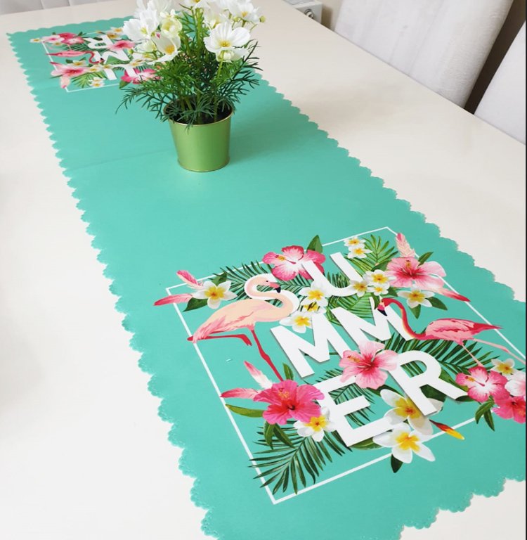 Tropikal Summer Dekoratif Runner Örtü 40x140cm