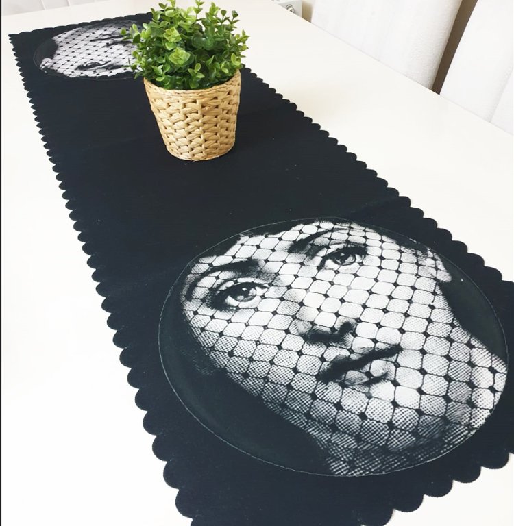 Trend Yüzler Dekoratif Runner Örtü 40x140cm