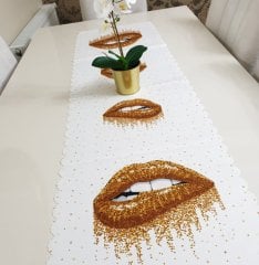 Golden Lips Dekoratif Runner Örtü 40x140cm