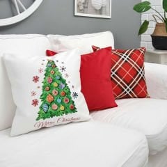 Yılbaşı Temalı Kırlent Kılıfı 3'lü Kombin Set