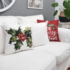 Yılbaşı Temalı Kırlent Kılıfı 3'lü Kombin Set