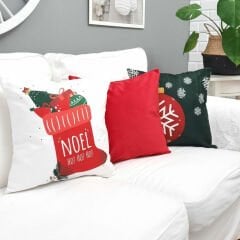 Yılbaşı Temalı Kırlent Kılıfı 3'lü Kombin Set