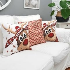 Yılbaşı Temalı Kırlent Kılıfı 3'lü Kombin Set