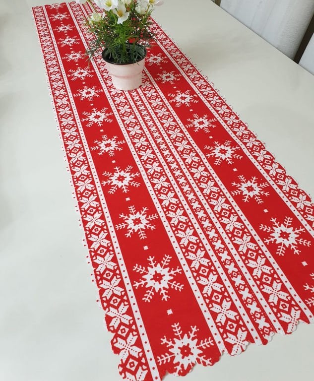 Yılbaşı Temalı Dekoratif Runner Örtü 40x140cm