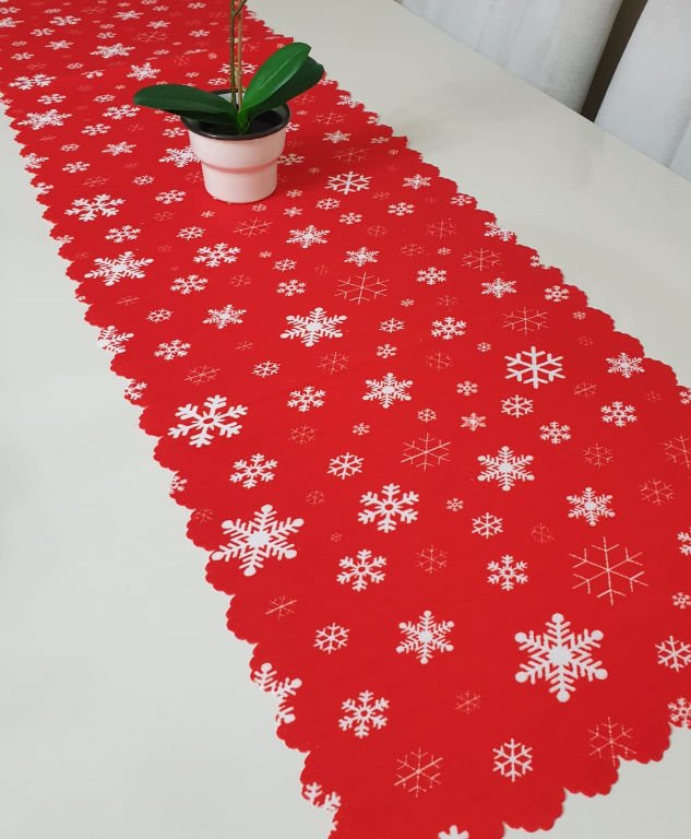 Yılbaşı Temalı Dekoratif Runner Örtü 40x140cm